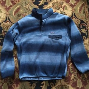 Men's Patagonia Synchilla Snap Fleece Blue Stripe